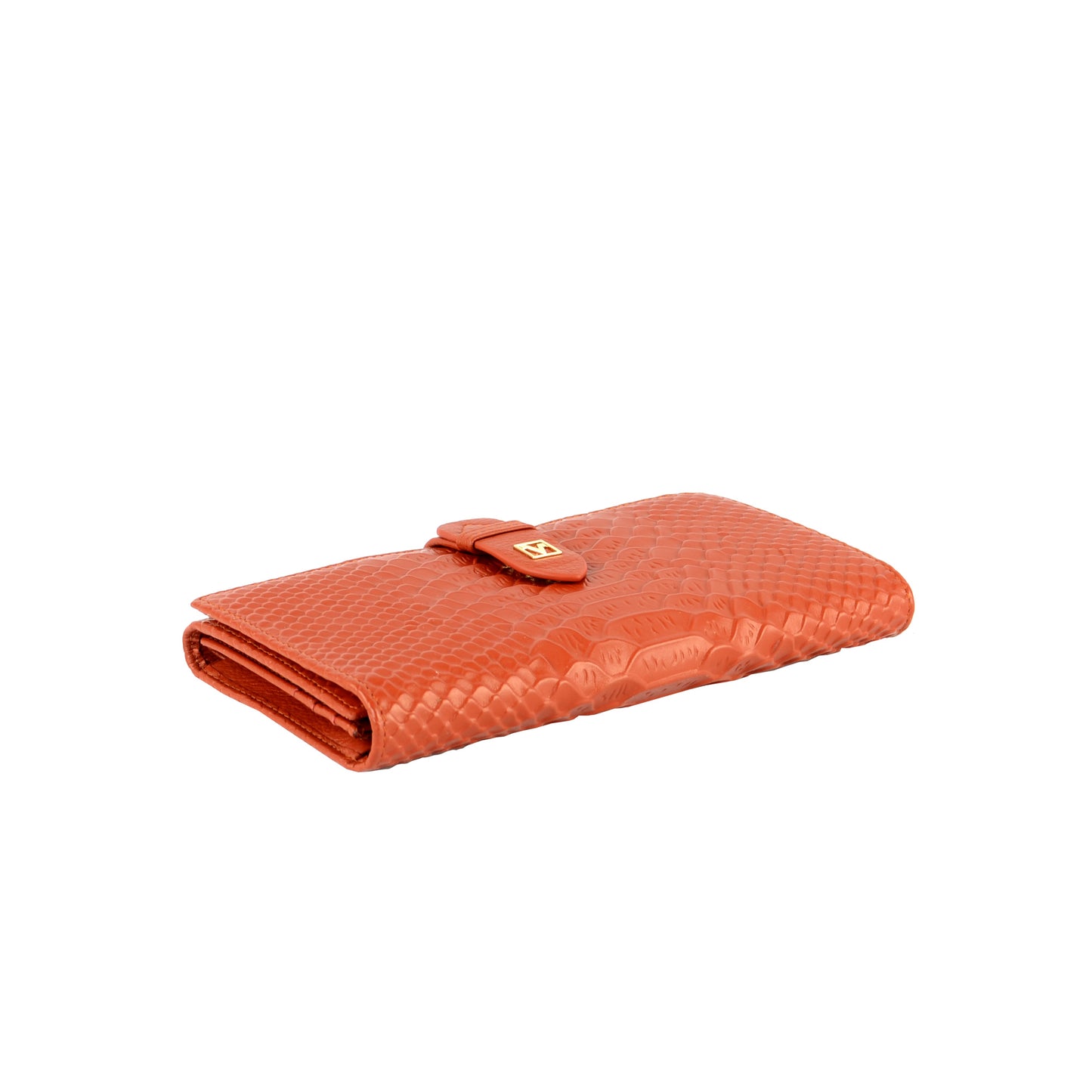 Ladies Croc-Effect 3 Fold Long Wallet