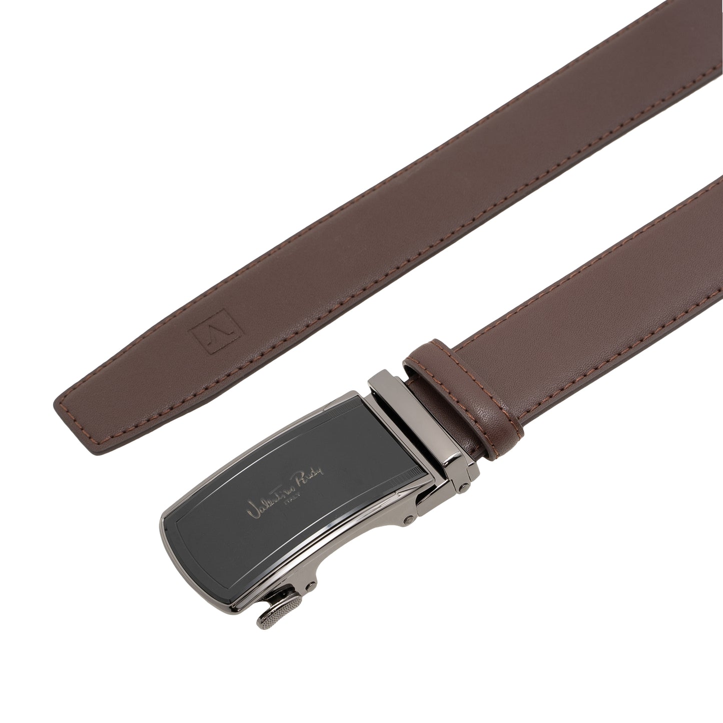 Men's Auto Buckle Split Leather Belt