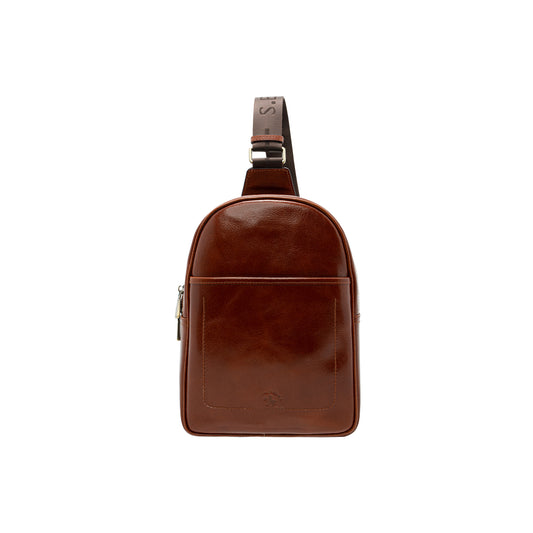 Men's Oil-tanned Leather Chest Bag