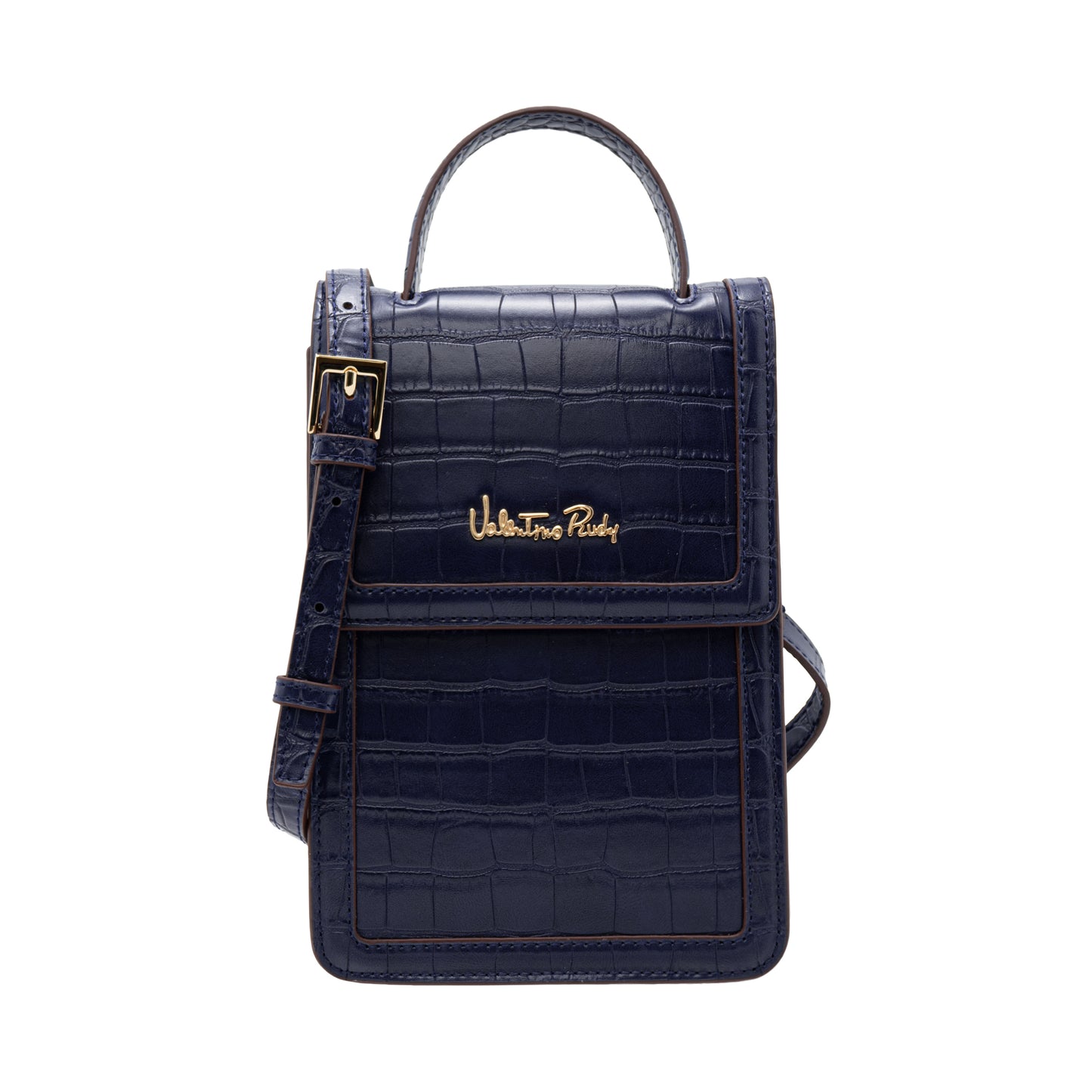 Valentino Rudy Italy Ladies Croc-Effect Top Handle Bag