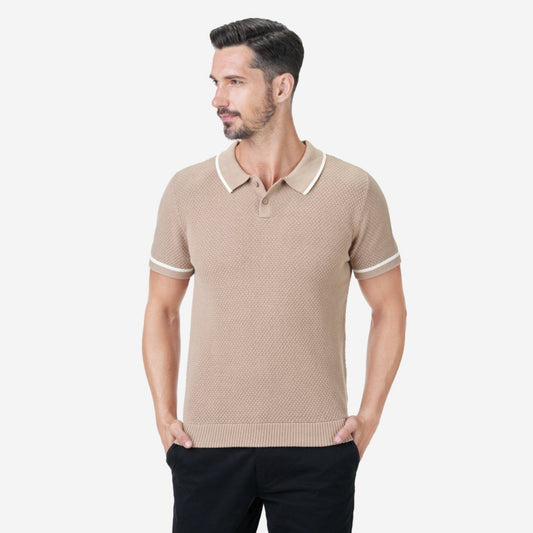 Knit Jacquard Polo Shirt