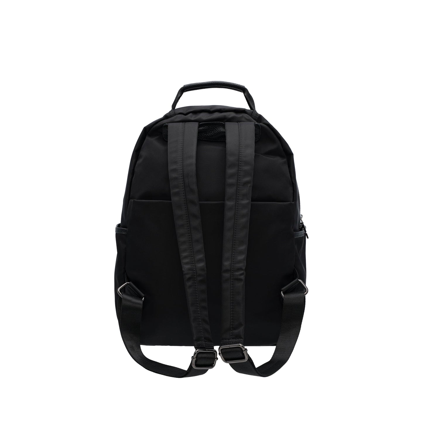 Ladies Nylon Trim Leather Backpack