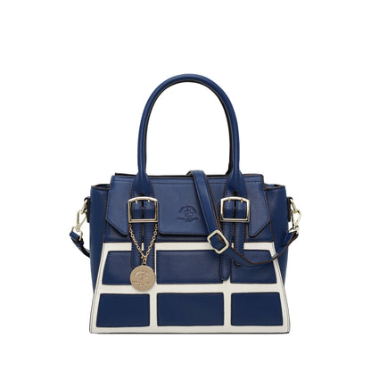 Navy Top Handle Bag