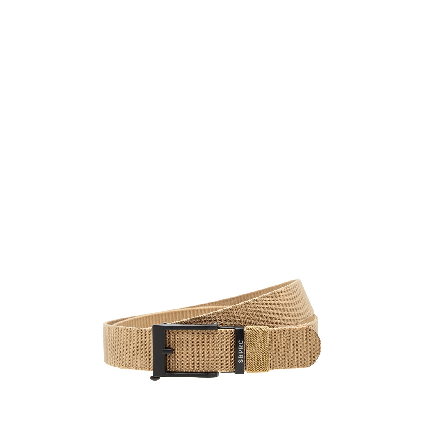 Beige Nylon Square Pin Buckle Belt