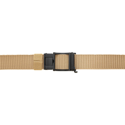 Beige Nylon Square Pin Buckle Belt