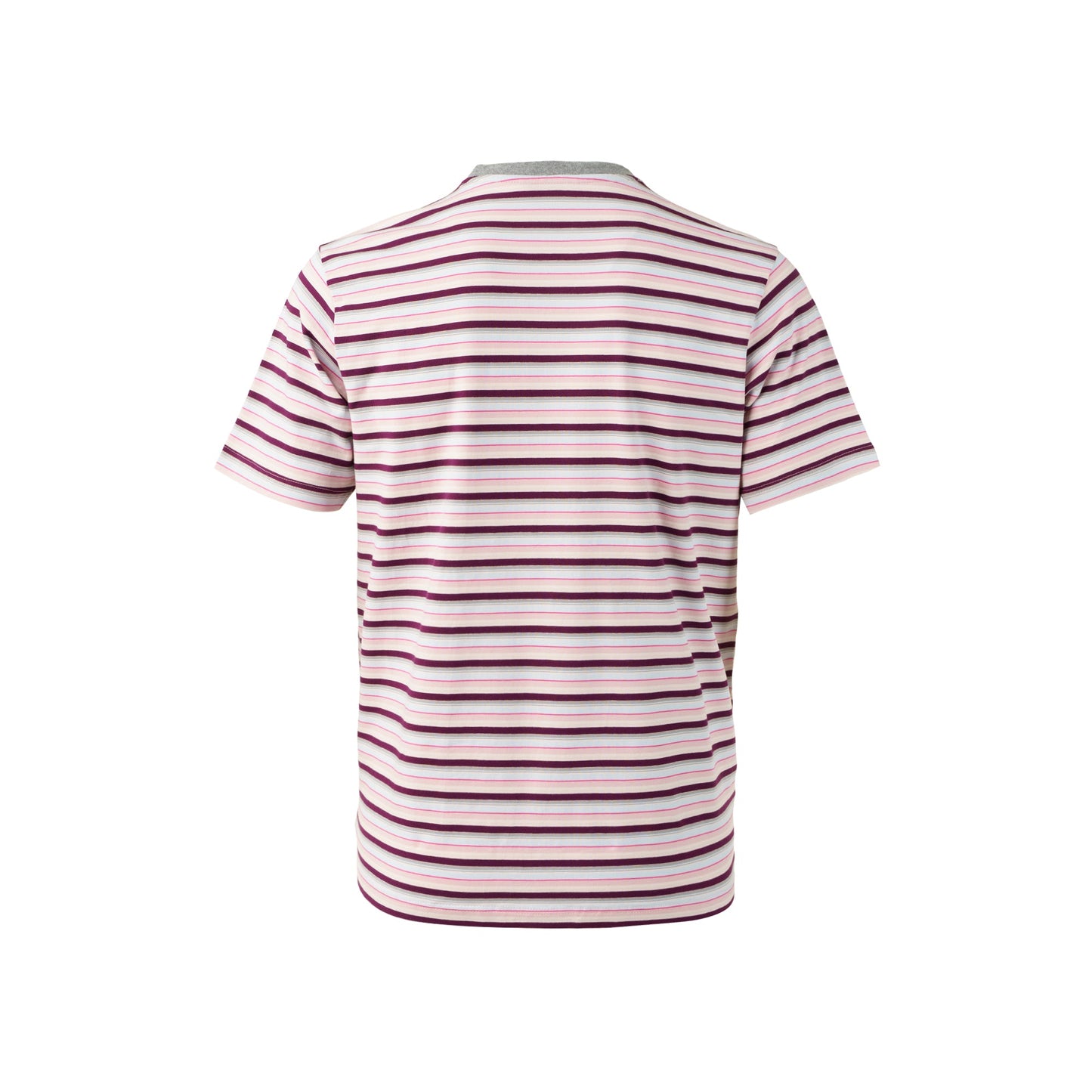 Men's Striped Round Neck Short Sleeve T-Shirt