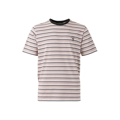 Men's Striped Round Neck Short Sleeve T-Shirt