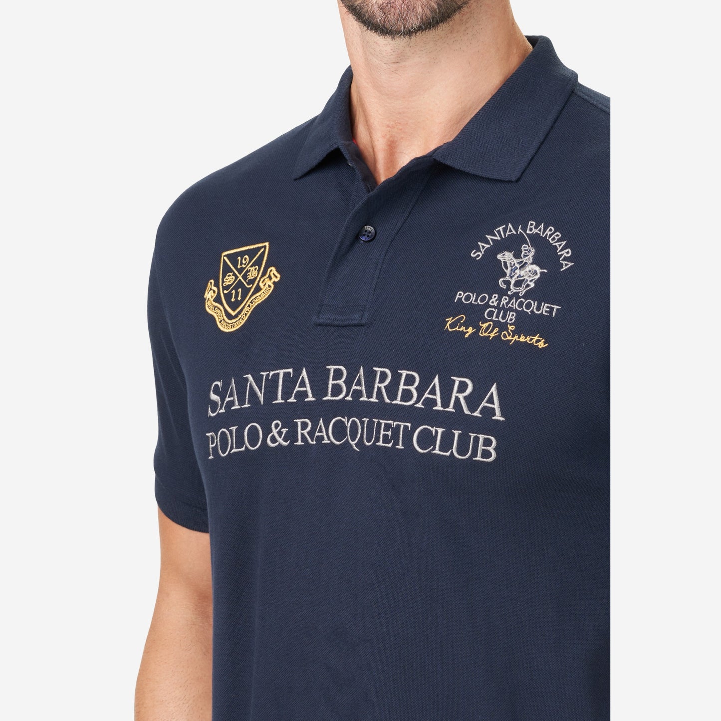 Santa Barbara Polo & Racquet Club Men's Polo Tee - Racing Collection