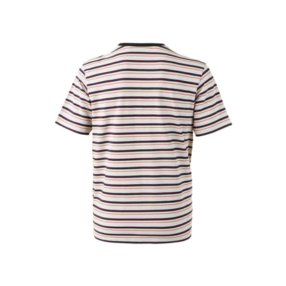 Men’s Striped Round Neck Short Sleeve T-Shirt