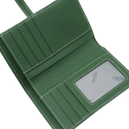 Leather Bi-Fold Short Wallet