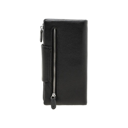 Leather Tri-Fold Long Wallet