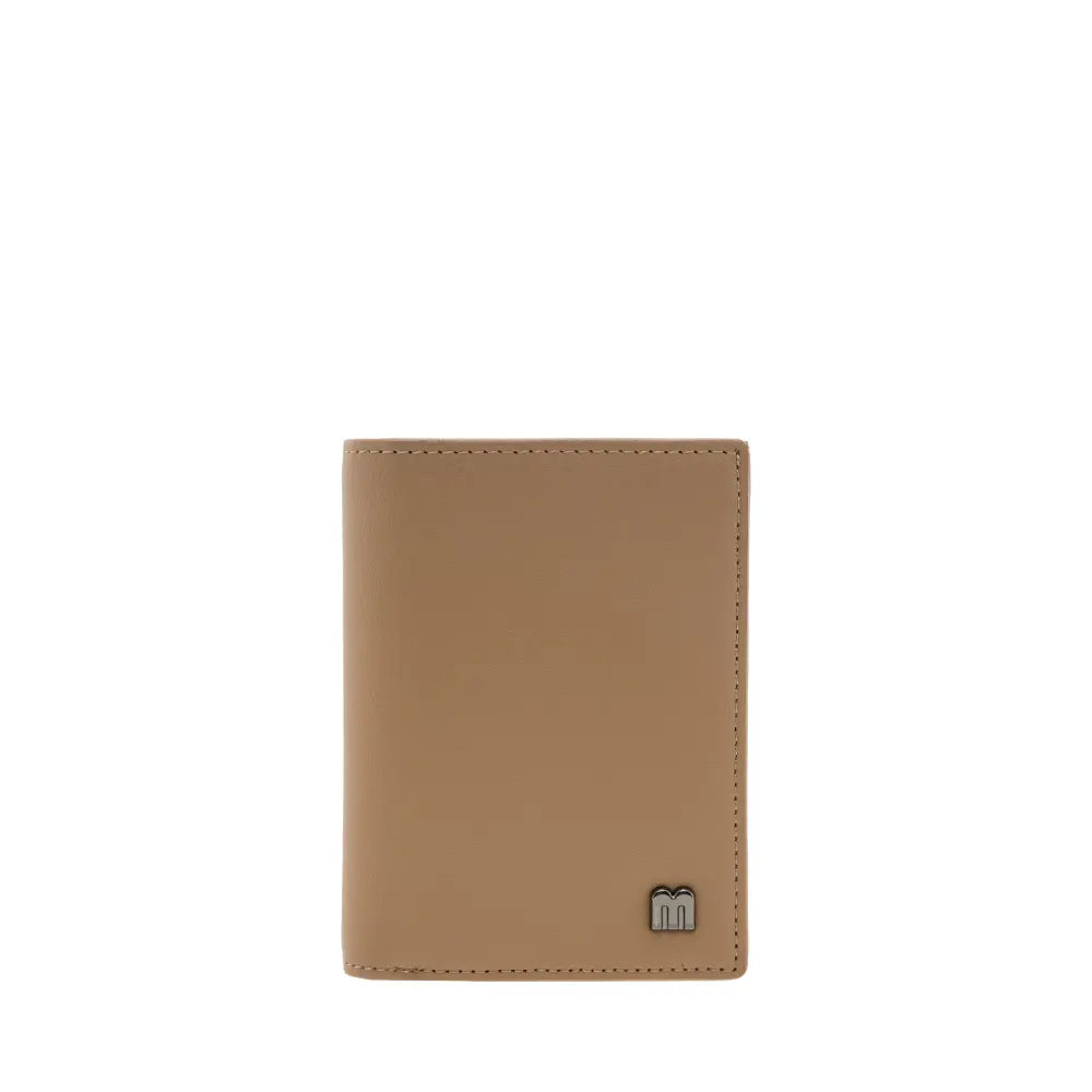 Bi-Fold Card Holder with Metal "M" Logo