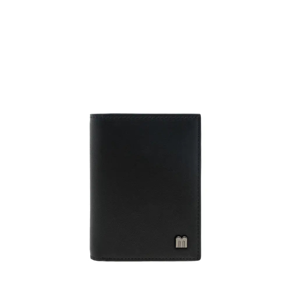 Bi-Fold Card Holder with Metal "M" Logo