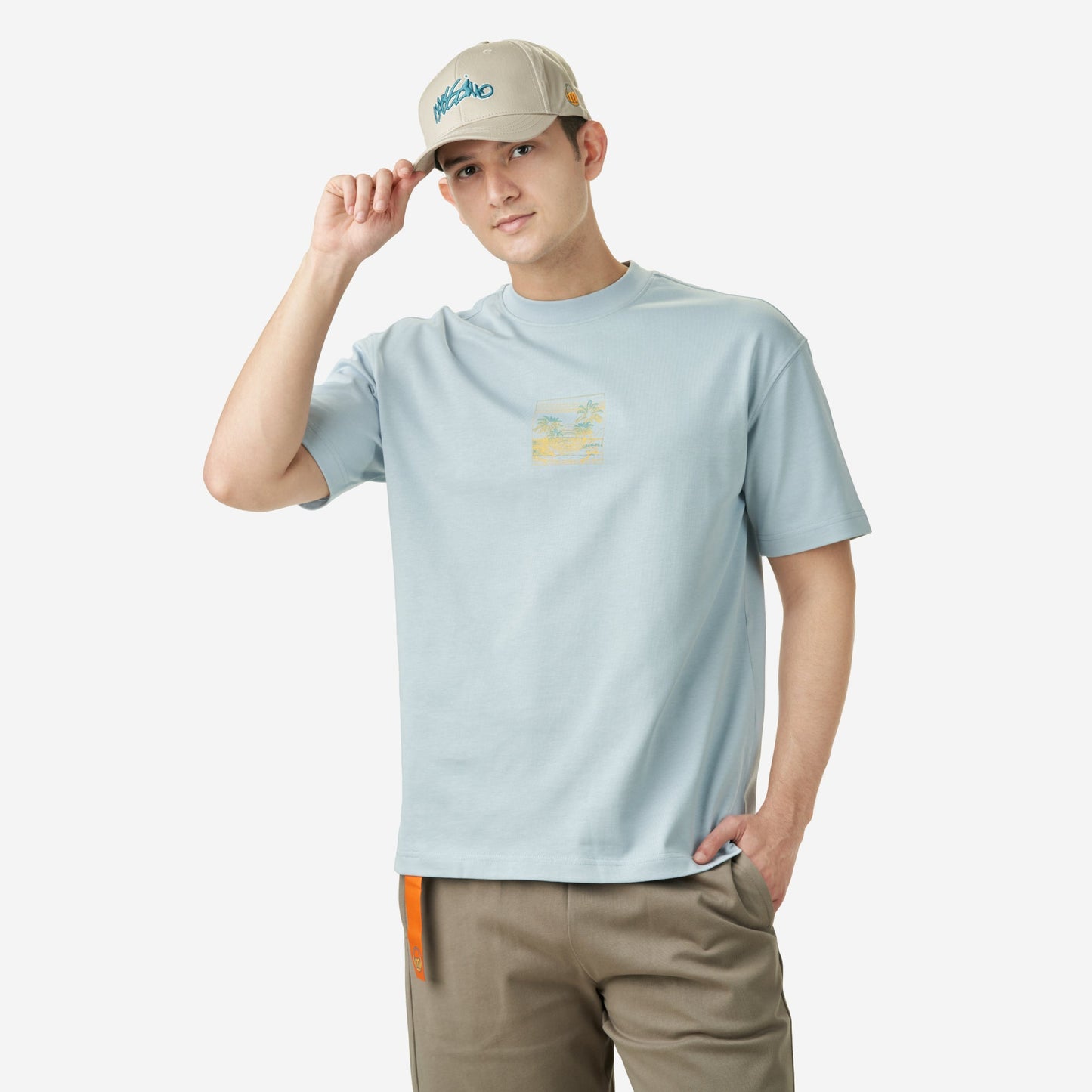 Energetic Series Light-Toned Oversize T-shirt