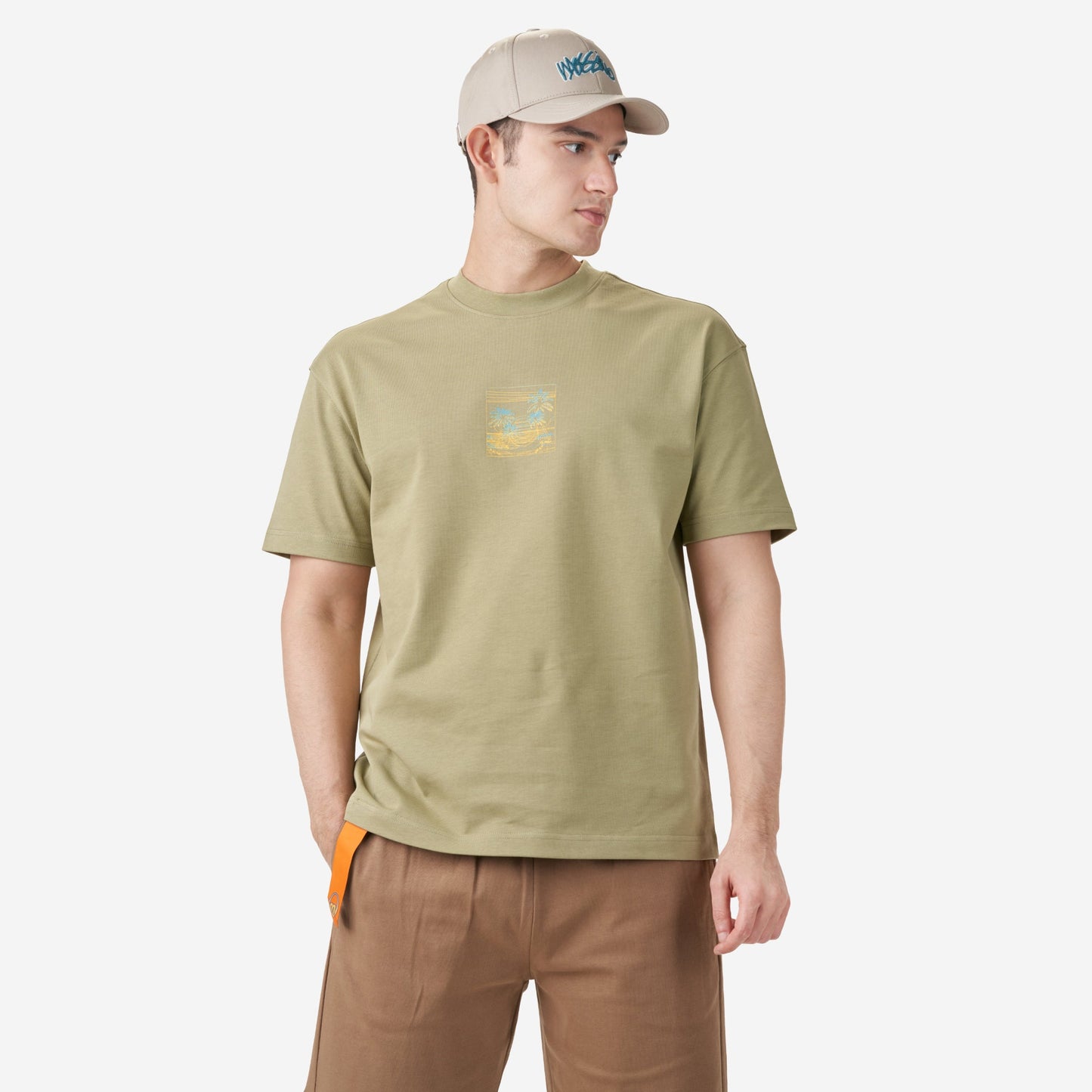 Energetic Series Light-Toned Oversize T-shirt