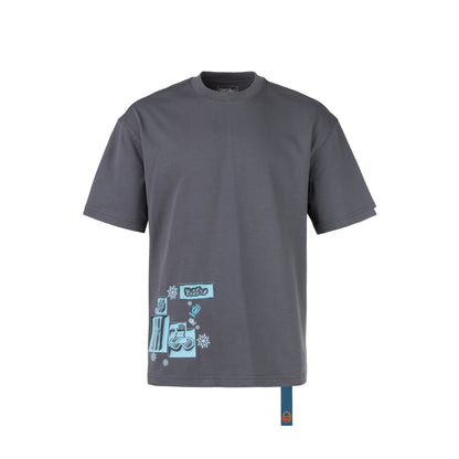 Energetic Series Greyish Oversize T-shirt